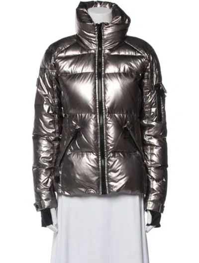 Pre-owned Sam Nylon Down Jacket In Gray