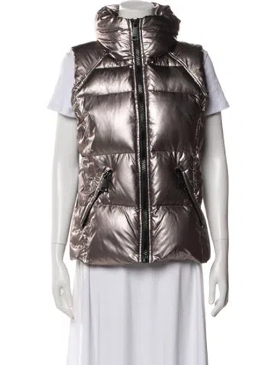 Pre-owned Sam Nylon Down Jacket In Gray