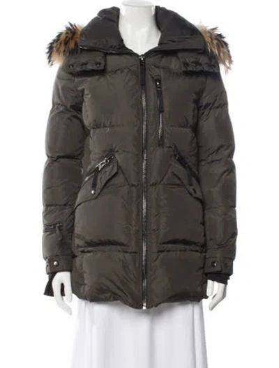 Pre-owned Sam Nylon Down Jacket In Gray