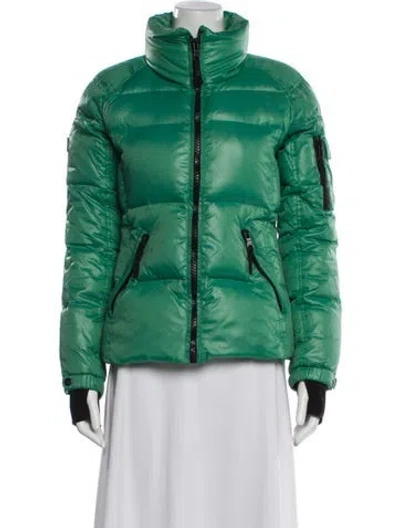 Pre-owned Sam Nylon Down Jacket In Green