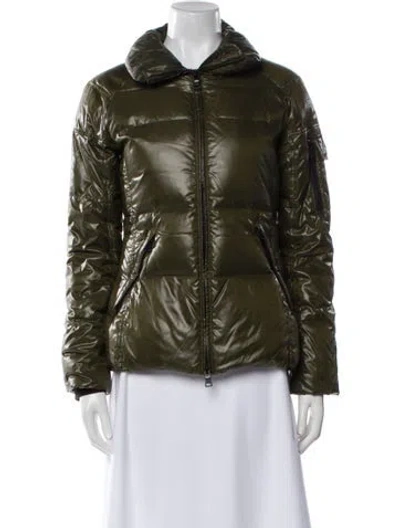 Pre-owned Sam Nylon Down Jacket In Green