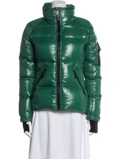 Pre-owned Sam Nylon Down Jacket In Green