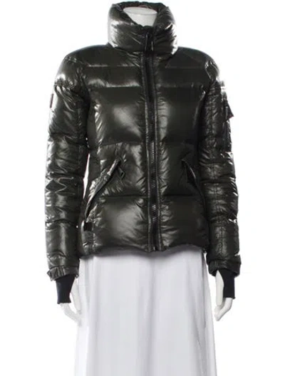 Pre-owned Sam Nylon Down Jacket In Green