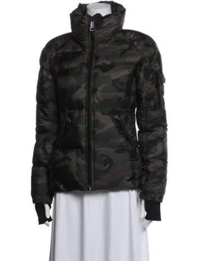 Pre-owned Sam Nylon Down Jacket In Green