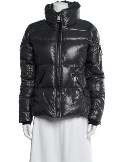 Pre-owned Sam Nylon Down Jacket In Grey