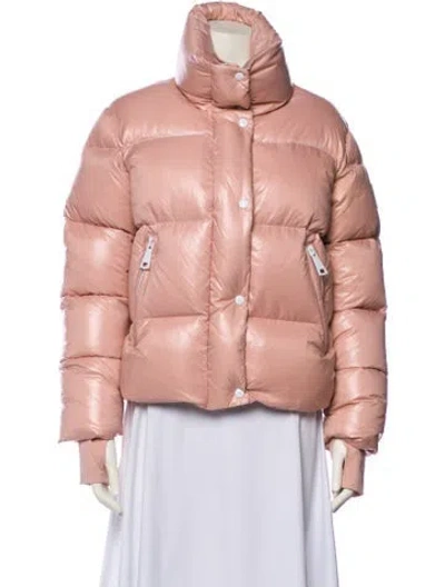 Pre-owned Sam Nylon Down Jacket In Pink