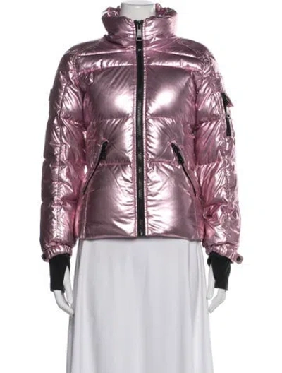Pre-owned Sam Nylon Down Jacket In Pink
