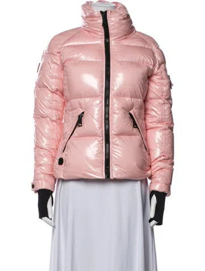 Pre-owned Sam Nylon Down Jacket In Pink