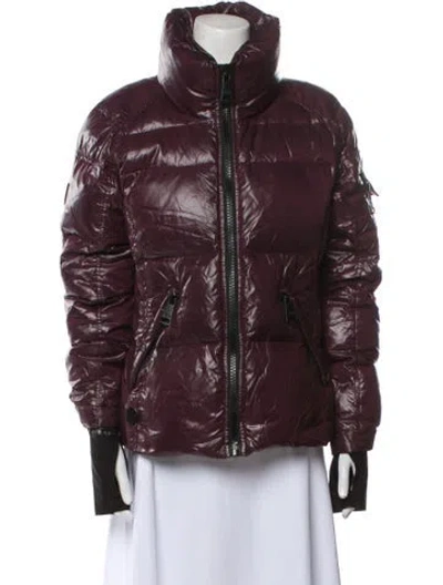 Pre-owned Sam Nylon Down Jacket In Purple