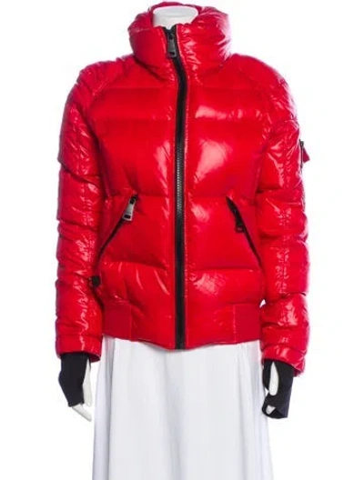 Pre-owned Sam Nylon Down Jacket In Red