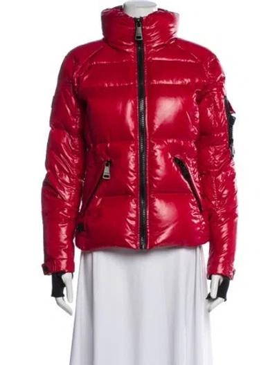 Pre-owned Sam Nylon Down Jacket In Red