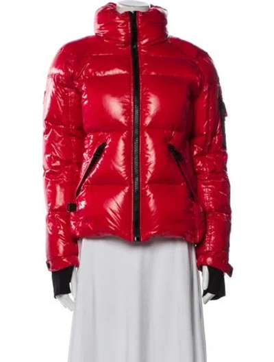 Pre-owned Sam Nylon Down Jacket In Red