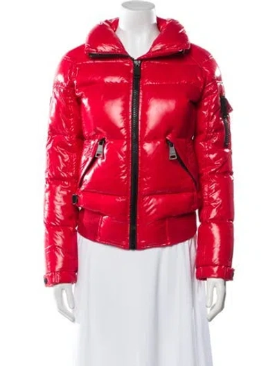 Pre-owned Sam Nylon Down Jacket In Red