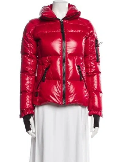 Pre-owned Sam Nylon Down Jacket In Red