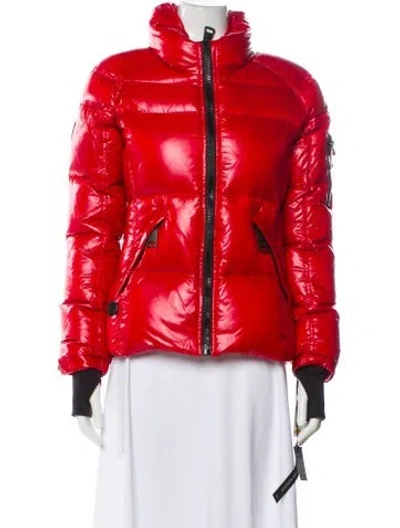 Pre-owned Sam Nylon Down Jacket In Red