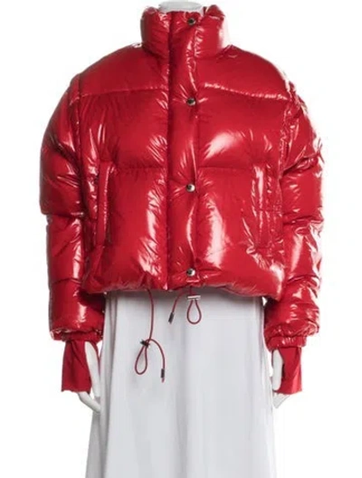 Pre-owned Sam Nylon Down Jacket In Red