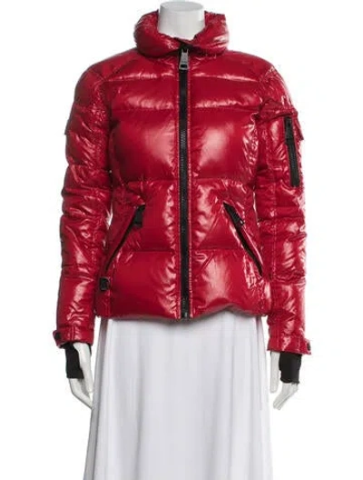 Pre-owned Sam Nylon Down Jacket In Red