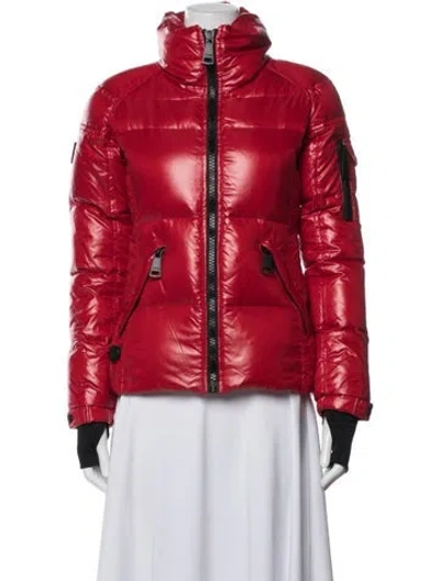 Pre-owned Sam Nylon Down Jacket In Red