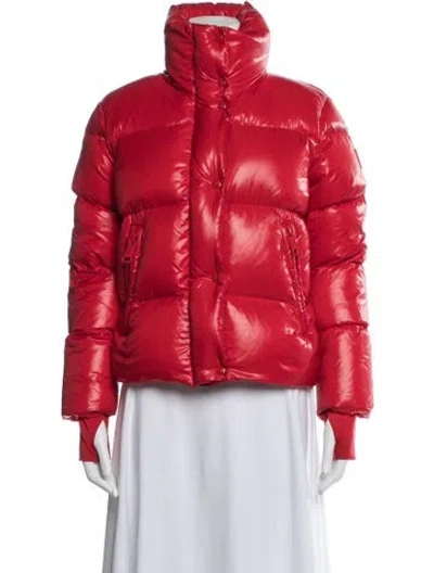Pre-owned Sam Nylon Down Jacket In Red
