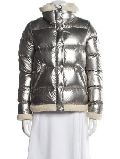 Pre-owned Sam Nylon Down Jacket In Silver