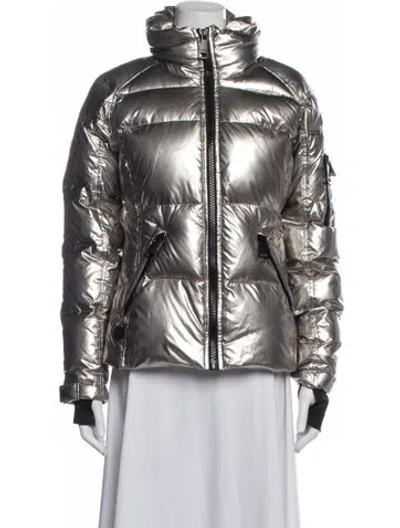 Pre-owned Sam Nylon Down Jacket In Silver