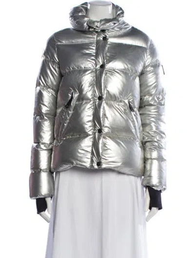 Pre-owned Sam Nylon Down Jacket In Silver