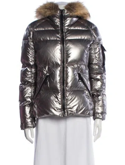 Pre-owned Sam Nylon Down Jacket In Silver