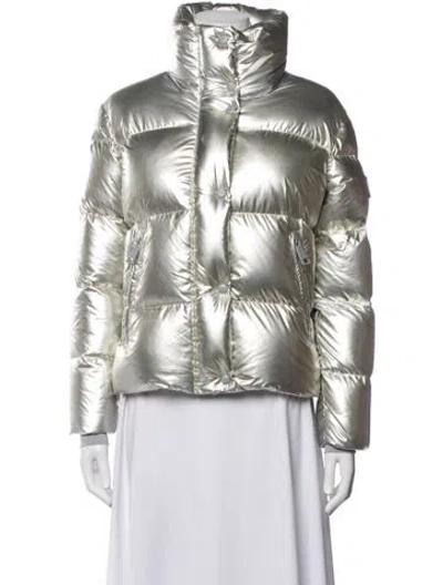 Pre-owned Sam Nylon Down Jacket In Silver