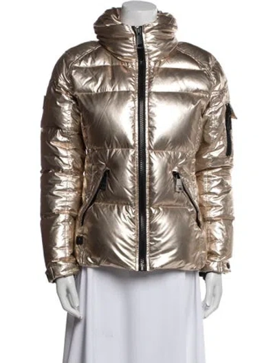 Pre-owned Sam Nylon Down Jacket W/ Tags In Gold/metallic