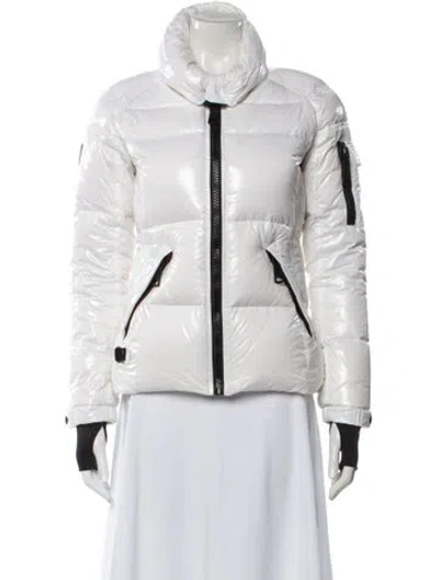 Pre-owned Sam Nylon Down Jacket In White
