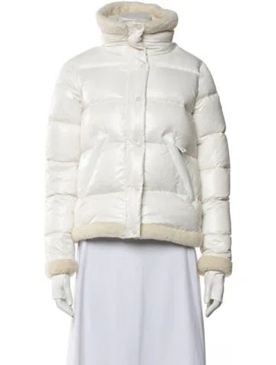 Pre-owned Sam Nylon Down Jacket In White