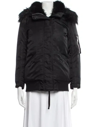 Pre-owned Sam Nylon Parka In Black