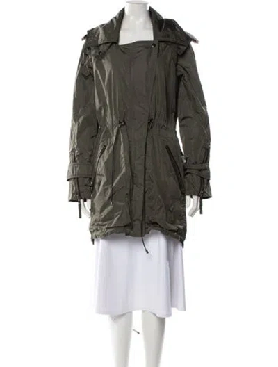 Pre-owned Sam Nylon Parka In Green