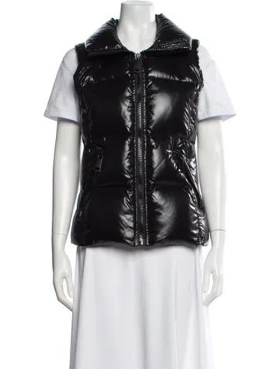 Pre-owned Sam Nylon Puffer Vest In Black