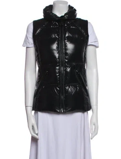 Pre-owned Sam Nylon Puffer Vest In Black