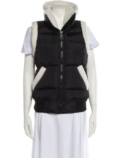 Pre-owned Sam Nylon Puffer Vest In Black