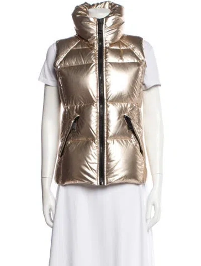 Pre-owned Sam Nylon Vest In Gold