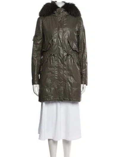 Pre-owned Sam Parka In Green
