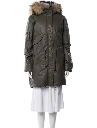 Pre-owned Sam Parka In Green