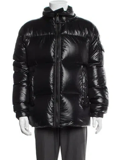 Pre-owned Sam Puffer Coat In Black