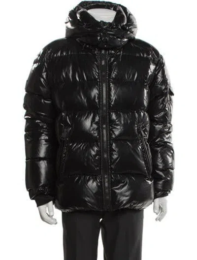 Pre-owned Sam Puffer Coat In Black