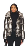 Sam Stormi Down Jacket In Metallic Silver