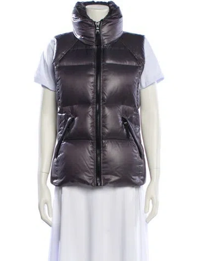 Pre-owned Sam Striped Down Jacket In Gray