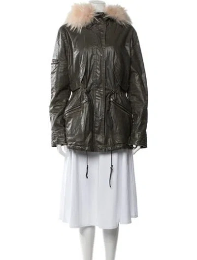 Pre-owned Sam Utility Jacket In Green