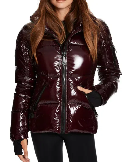 Sam Women's Freestyle Down Puffer Jacket In Burgundy