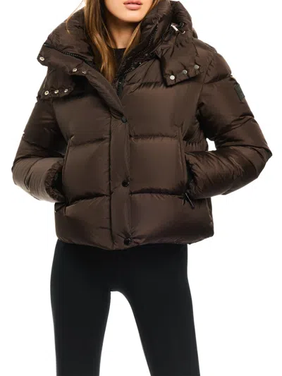 Sam Women's Jordy Short Down Puffer Coat In Brown