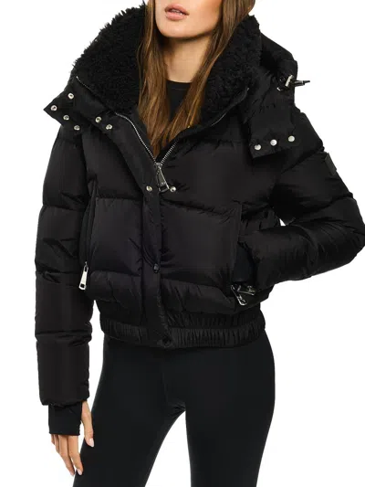 Sam Women's Tyler Down Bomber Jacket In Matte Black