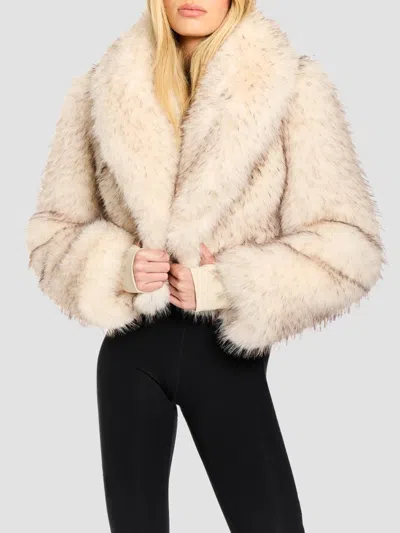 Sam Women's Vienna Faux-fur Crop Jacket In Neutral