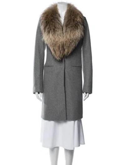 Pre-owned Sam Wool Coat In Gray