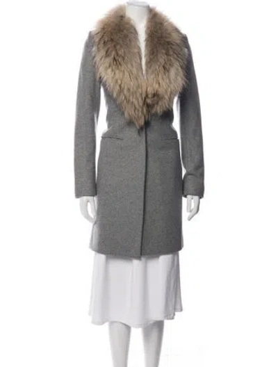 Pre-owned Sam Wool Coat In Grey